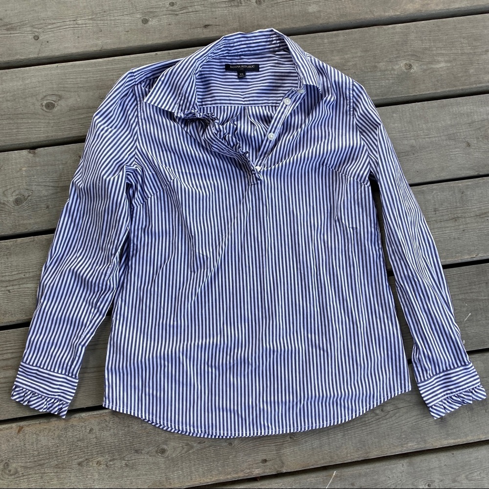 Banana Republic Striped Blouse/Shirt
